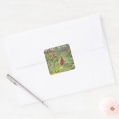 Robin Hood in het bos Vierkante Sticker (Envelop)