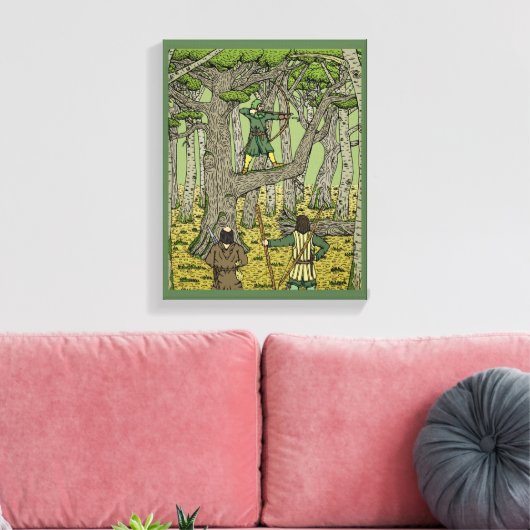 Robin Hood in Sherwood Forest Canvas Afdruk (Insitu (Woonkamer))