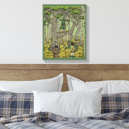 Robin Hood in Sherwood Forest Canvas Afdruk (Insitu (Slaapkamer))