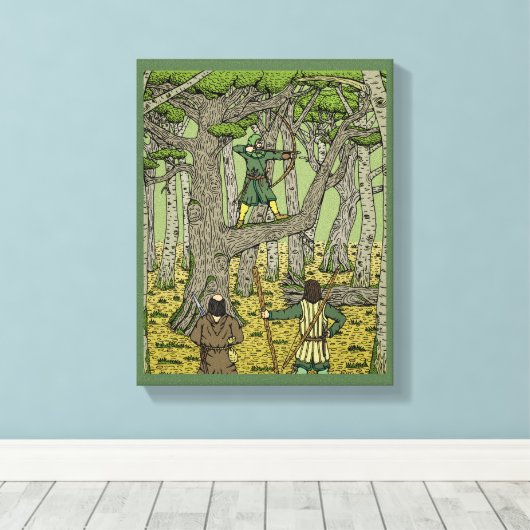 Robin Hood in Sherwood Forest Canvas Afdruk (Insitu (Houten vloer))
