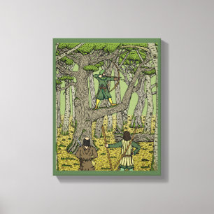 Robin Hood in Sherwood Forest Canvas Afdruk