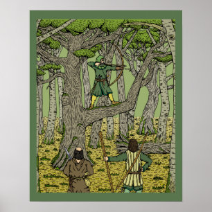 Robin Hood in Sherwood Woud Poster