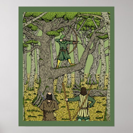 Robin Hood in Sherwood Woud Poster (Voorkant)