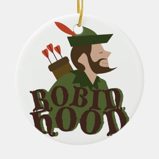 Robin Hood Keramisch Ornament (Voorkant)
