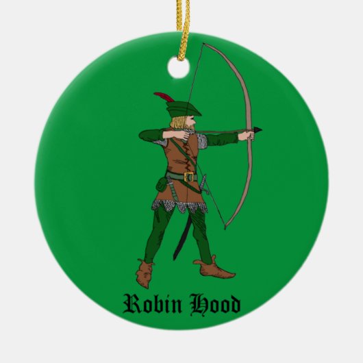  Robin Hood-kerstversieringen Keramisch Ornament (Voorkant)
