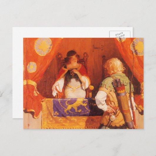  Robin Hood ontmoet Maid Marian door NC Wyeth Briefkaart (Voorkant / Achterkant)