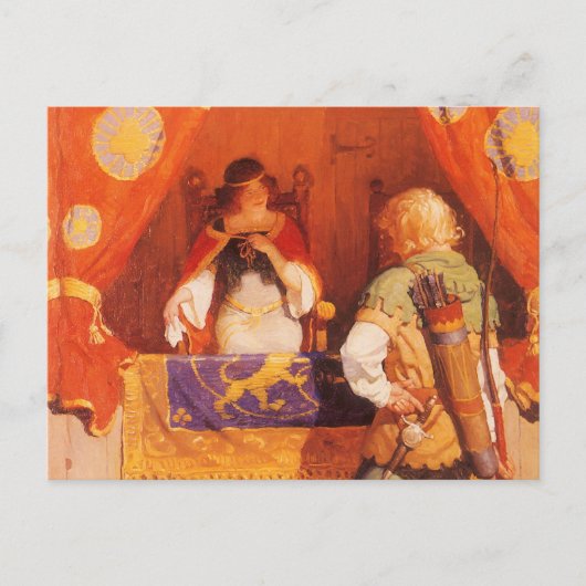  Robin Hood ontmoet Maid Marian door NC Wyeth Briefkaart (Voorkant)