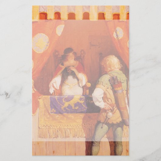  Robin Hood ontmoet Maid Marian door NC Wyeth Briefpapier (Voorkant)