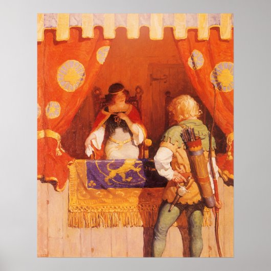  Robin Hood ontmoet Maid Marian door NC Wyeth Poster (Voorkant)