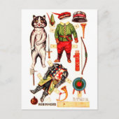 Robin Hood, Paper Doll, Louis Wain Briefkaart (Voorkant)