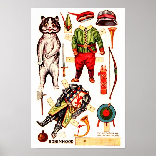 Robin Hood, Paper Doll, Louis Wain Poster (Voorkant)