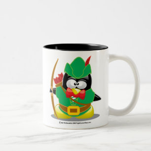 Robin Hood Penguin Tweekleurige Koffiemok