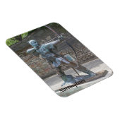 Robin Hood Standbeeld door Nottingham Castle foto Magneet (Rechterzijde)