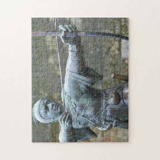 Robin Hood Statue Nottingham Legpuzzel (Verticaal)