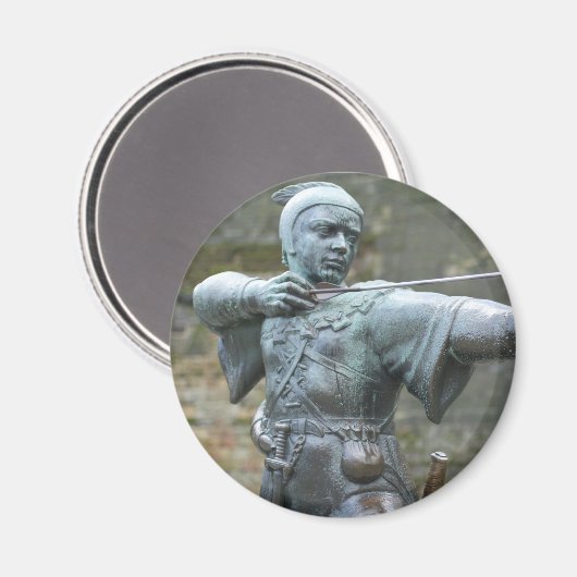 Robin Hood Statue Nottingham Magneet (Voorkant / Achterkant)