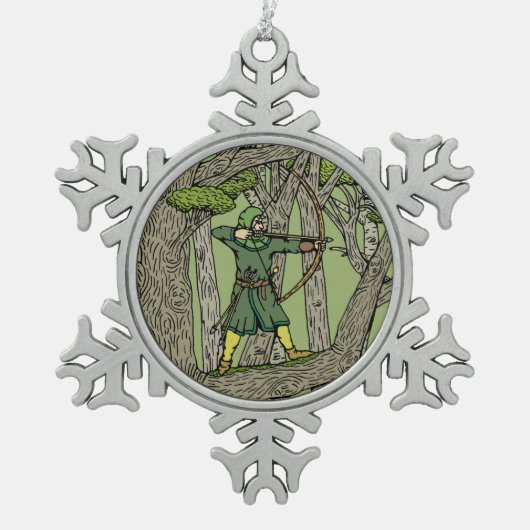 Robin Hood Tin Sneeuwvlok Ornament (Voorkant)