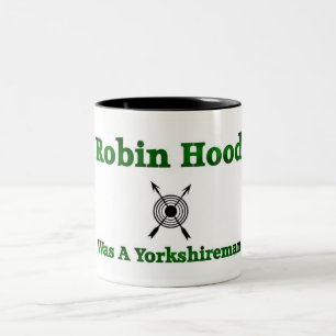 Robin Hood was een Yorkshireman Tweekleurige Koffiemok