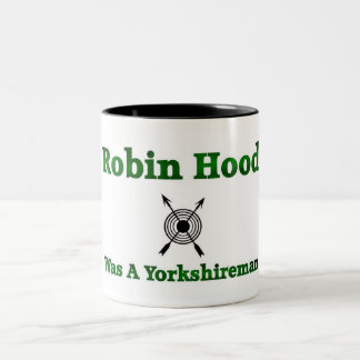 Robin Hood was een Yorkshireman Tweekleurige Koffiemok
