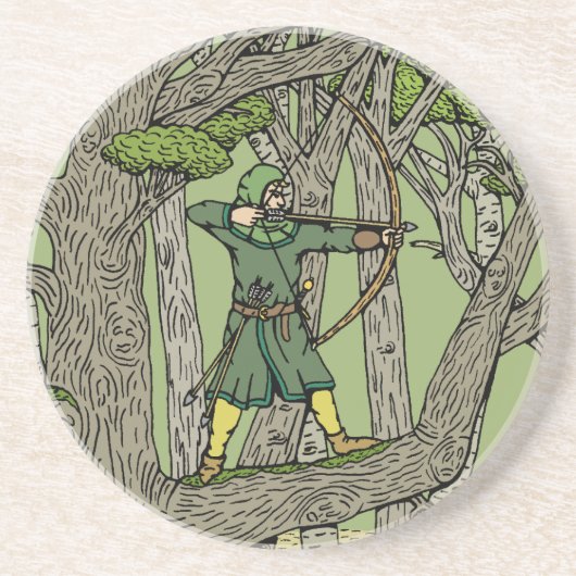 Robin Hood Zandsteen Onderzetter (Voorkant)