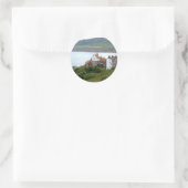 Robin Hood's Bay Ronde Sticker (Tas)