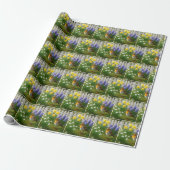 Robin in a Springtime Garden Cadeaupapier (Uitgerold)