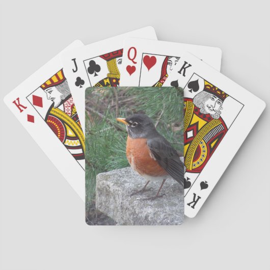 Robin in de tuin Pokerkaarten (Achterkant)