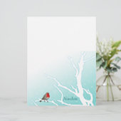 : Robin in een boom (Staand voorkant)