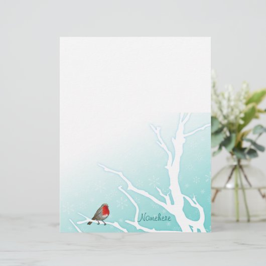 : Robin in een boom (Staand voorkant)