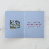 Robin in een Hawthorn Tree-kerstkaart voor oom Kaart (Binnen)