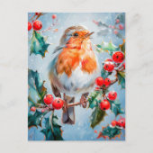 Robin in Natuur impressionistische stijl kunst Briefkaart (Voorkant)