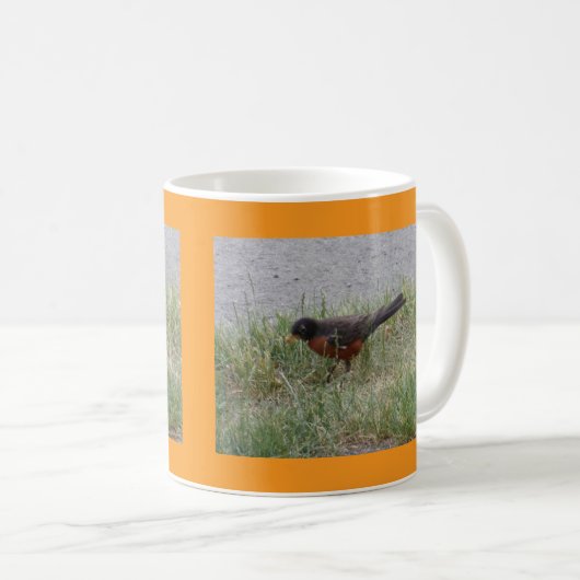 Robin in the Grass Mug Koffiemok (Voorkant rechts)
