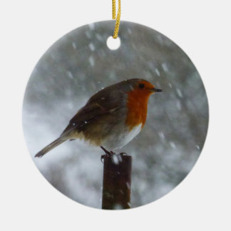 Robin in Winter Keramisch Ornament