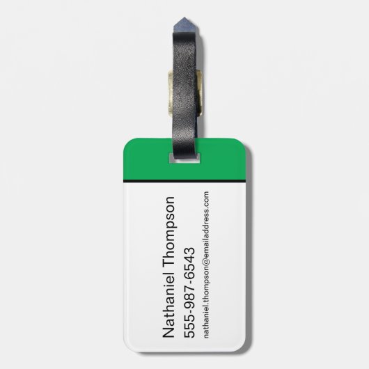 Robin Ink Brush Naam Bagagelabel (Achterkant verticaal)