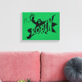 Robin Ink Brush Naam Canvas Afdruk (Insitu (Woonkamer))