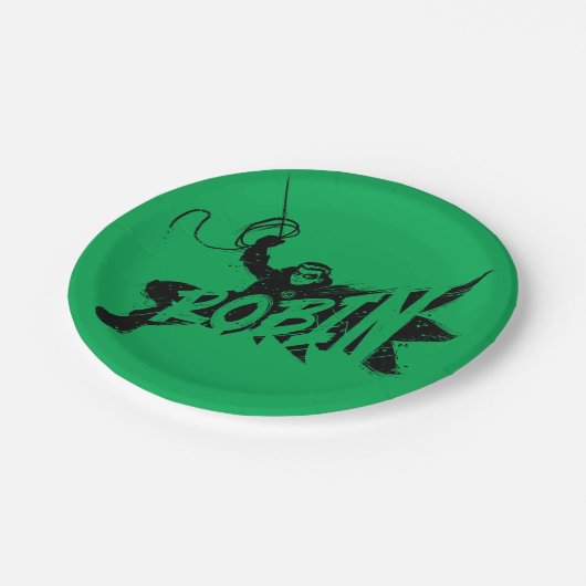 Robin Ink Brush Naam Papieren Bordje (Gekanteld)