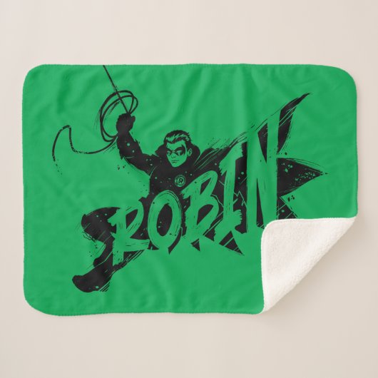 Robin Ink Brush Naam Sherpa Deken (Voorkant (horizontaal))