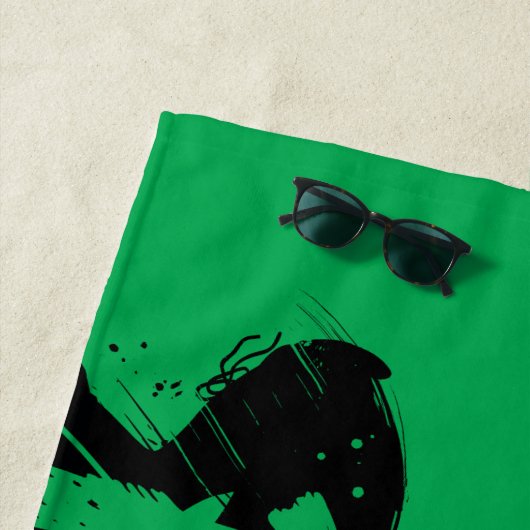 Robin Ink Brush Naam Strandlaken (In situ)