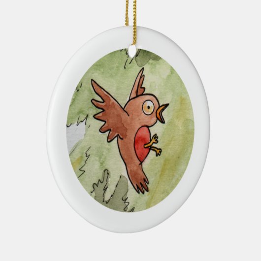 Robin Keramisch Ornament (Rechts)