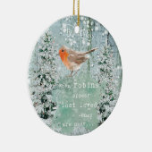 robin kerst ornament winter snow decoration (Rechts)