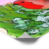 Robin Kerstdruk, waardevol Poster papier (Matte) (Hoek)