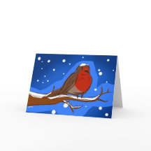 Robin kerstkaart