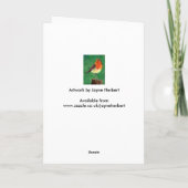 Robin kerstkaarten (a422) feestdagen kaart (Achterkant)