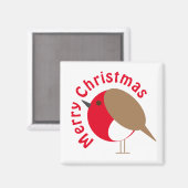 Robin Kerstmis Magnet (Voorkant / Achterkant)