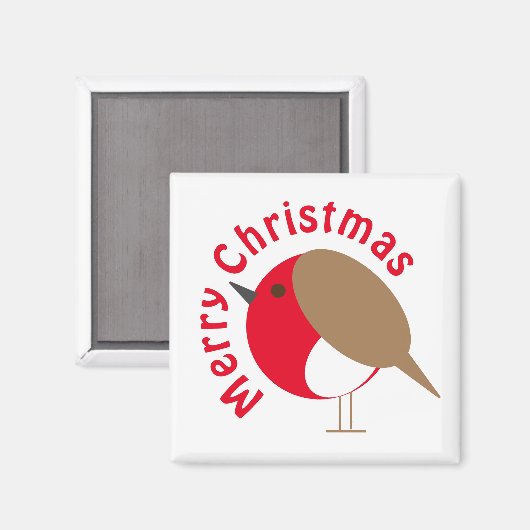 Robin Kerstmis Magnet (Voorkant / Achterkant)
