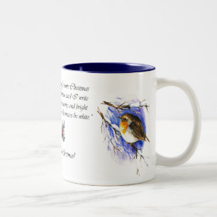 Robin kerstMok Tweekleurige Koffiemok