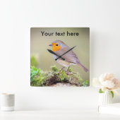 Robin-klok voegt je eigen tekst toe Vierkante Klok (Huis)