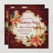 Robin & Lantern kerstparty Kaart (Voorkant / Achterkant)