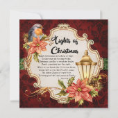 Robin & Lantern kerstparty Kaart (Achterkant)