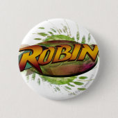 Robin Logo Ronde Button 5,7 Cm (Voorkant)