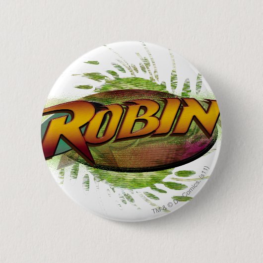 Robin Logo Ronde Button 5,7 Cm (Voorkant)